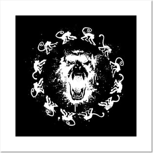 Monkey Fever (white) Posters and Art